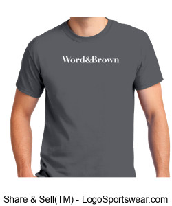 Word and Brown Logo Unisex Shirt - Gray Design Zoom