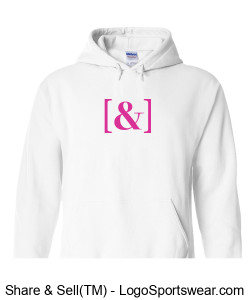 Ampersand Effect Pullover Hoodie - White Design Zoom