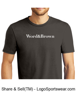 Word and Brown Logo Unisex Tri Blend - Black Design Zoom