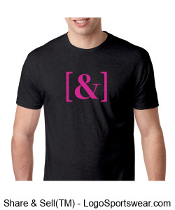 Ampersand Effect Unisex Shirt - TriBlend Black Design Zoom