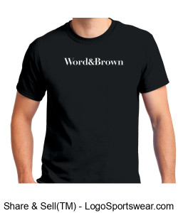 Word and Brown Logo Unisex Shirt - Black Design Zoom