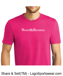 Word and Brown Logo Unisex Tri Blend - Pink Design Zoom