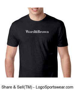 Word & Brown Unisex Tri Blend Shirt - Black Design Zoom