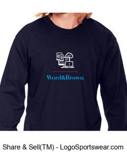 Word and Brown Tech Long Sleeve Shirt Design Zoom