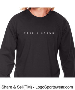 Word And Brown Long Sleeve Black Shirt Design Zoom