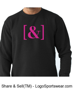 Ampersand Effect Unisex Pullover Sweatshirt - Black Design Zoom