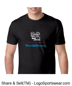 Word and Brown Tech T-Shirt Design Zoom