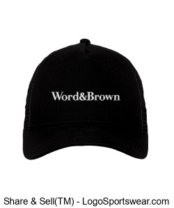 Word And Brown Snapback Trucker Cap Design Zoom